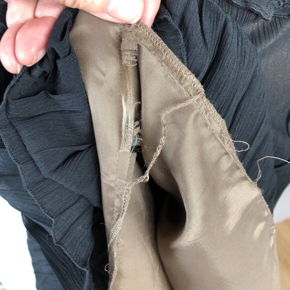 SANDWICH Vintage 90βs Black Silk Reminiscent Art Deco Flapper Sheath Dress EU38 - Picture 16 of 16